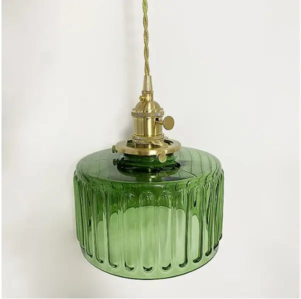 Vintage Stunning Cylinder Glass Pendant Light - Simprolos