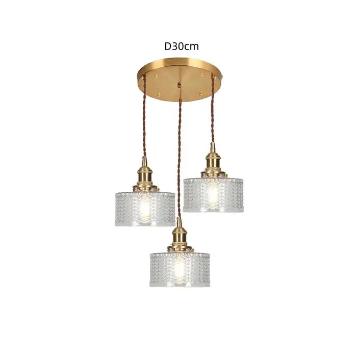 Vintage Stunning Cylinder Glass Pendant Light - Simprolos