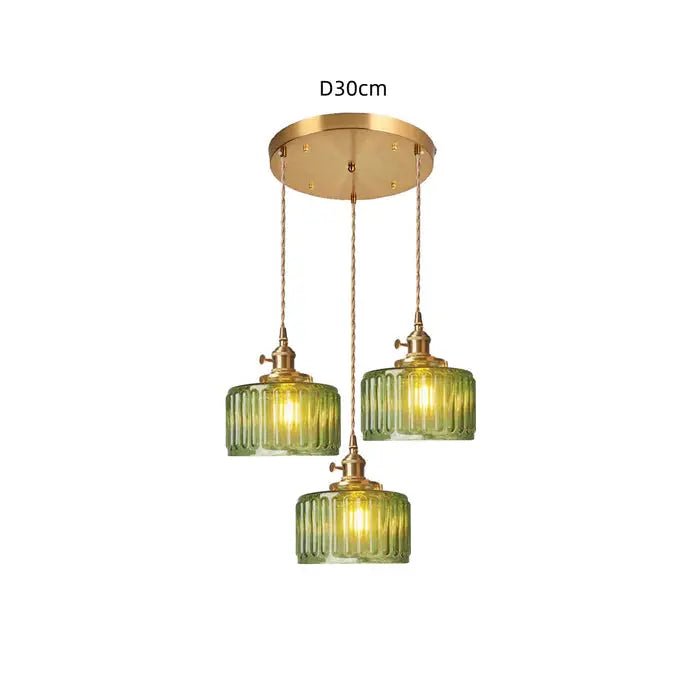 Vintage Stunning Cylinder Glass Pendant Light - Simprolos