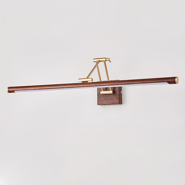 Walnut Color Linear Adjustable Wall Light - Simprolos