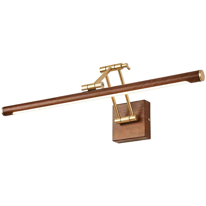 Walnut Color Linear Adjustable Wall Light - Simprolos
