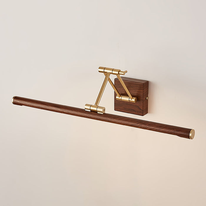 Walnut Color Linear Adjustable Wall Light - Simprolos