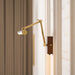 Walnut Color Linear Adjustable Wall Light - Simprolos