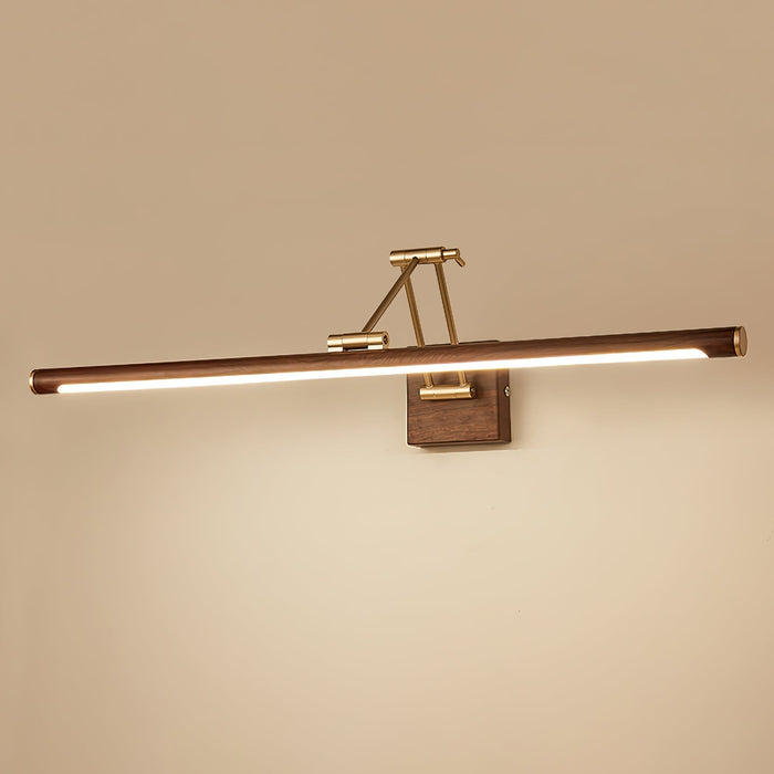 Walnut Color Linear Adjustable Wall Light - Simprolos