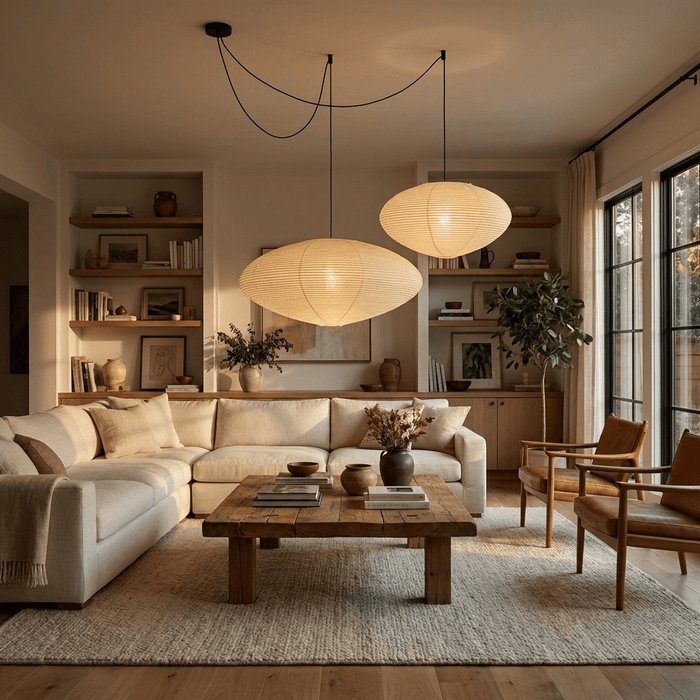 Washi Paper 15A 21A 26A Pendant Light - Simprolos