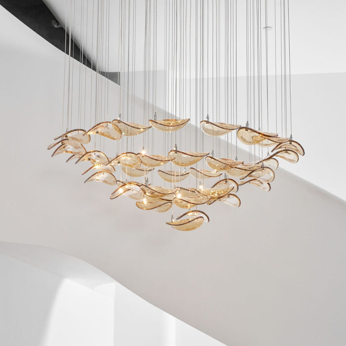 Wave Floating Leaf Chandelier - Simprolos