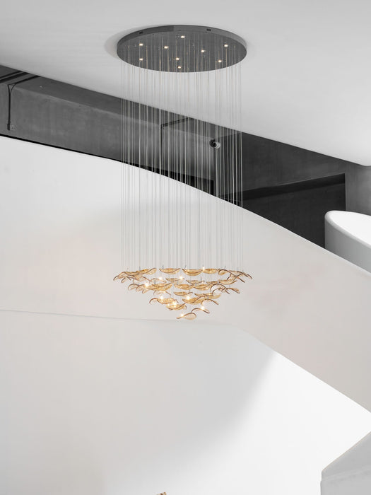 Wave Floating Leaf Chandelier - Simprolos