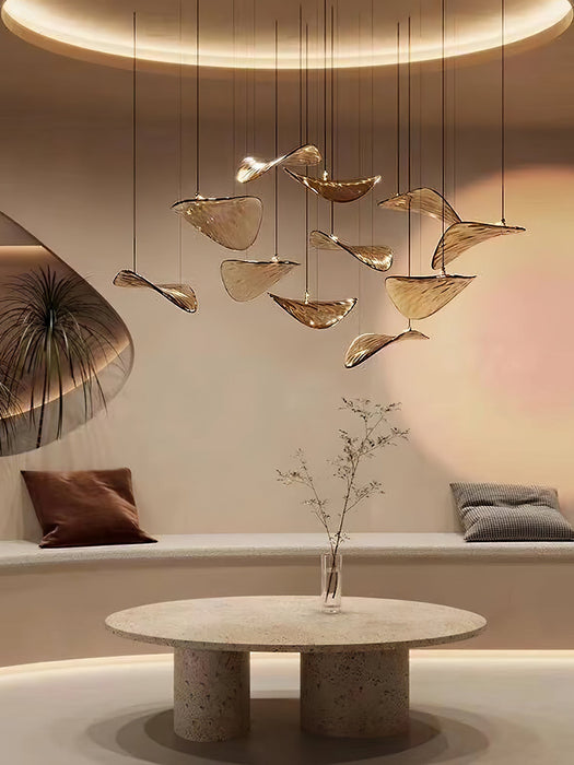 Wave Floating Leaf Chandelier - Simprolos