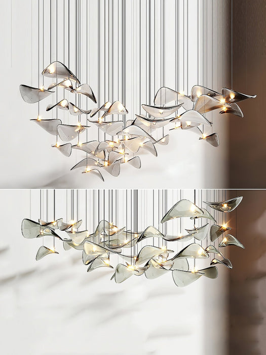 Wave Floating Leaf Chandelier - Simprolos