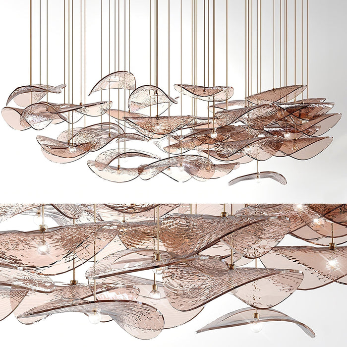 Wave Floating Leaf Chandelier - Simprolos
