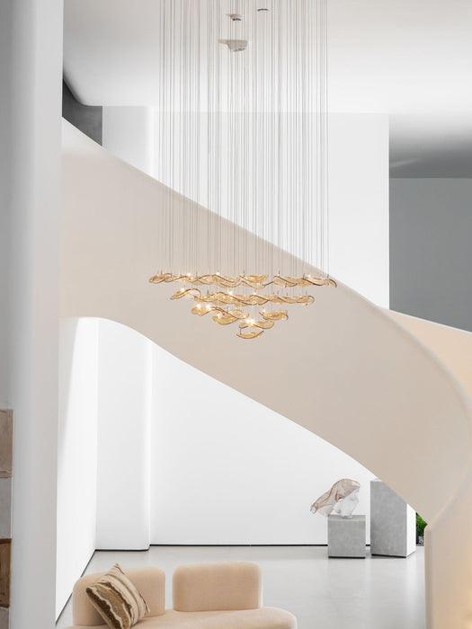 Wave Floating Leaf Chandelier - Simprolos