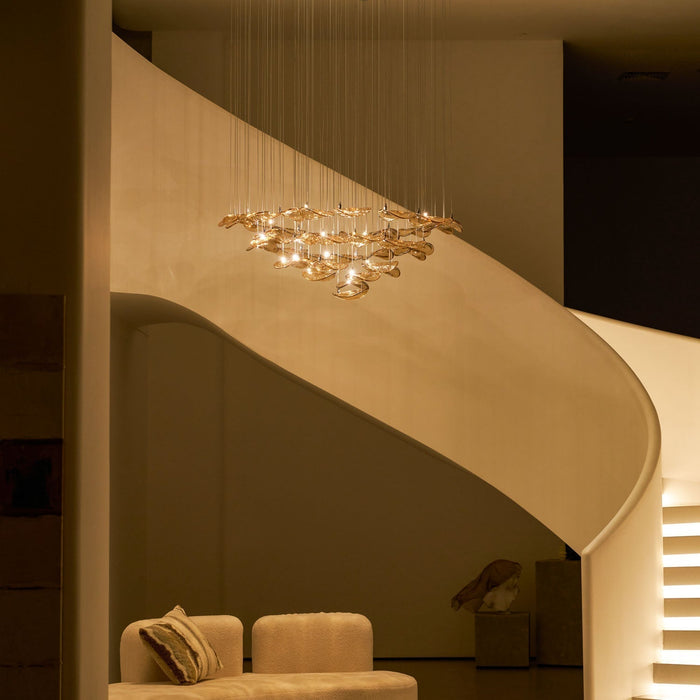 Wave Floating Leaf Chandelier - Simprolos
