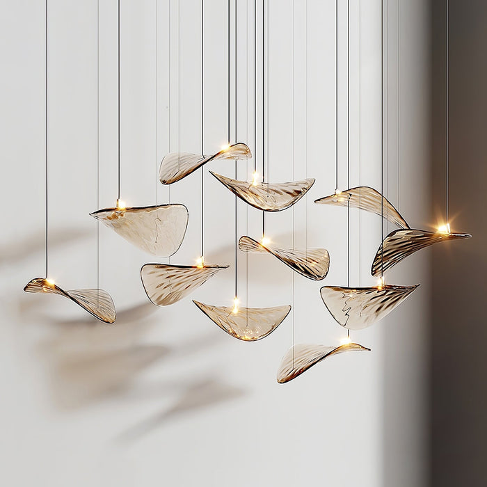Wave Floating Leaf Chandelier - Simprolos