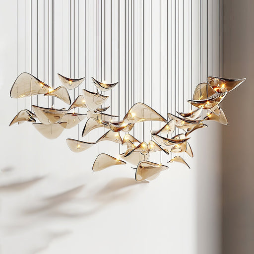 Wave Floating Leaf Chandelier - Simprolos
