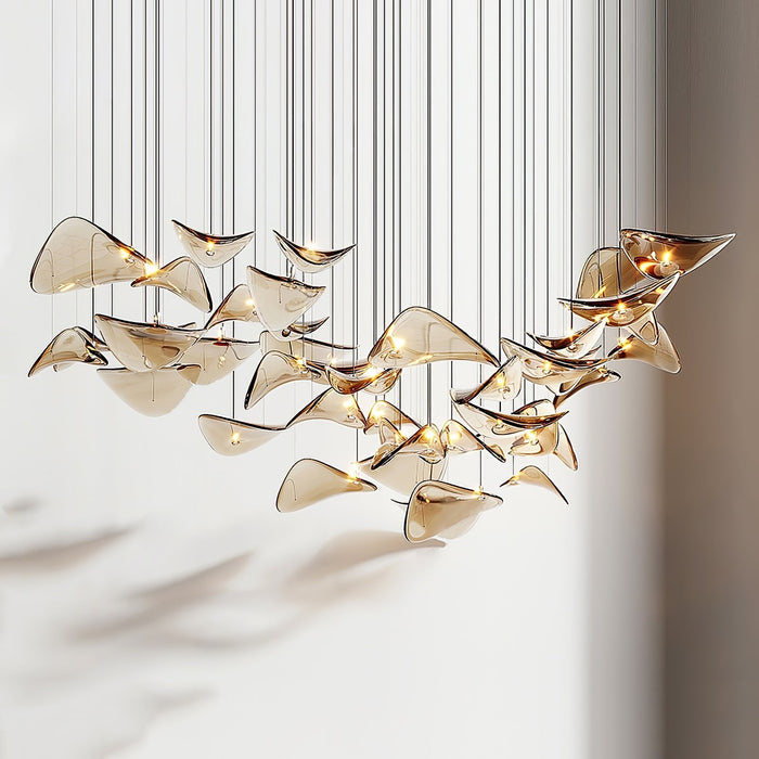 Wave Floating Leaf Chandelier - Simprolos