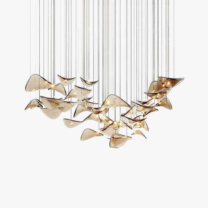 Wave Floating Leaf Chandelier - Simprolos