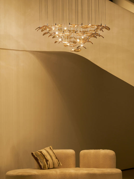 Wave Floating Leaf Chandelier - Simprolos