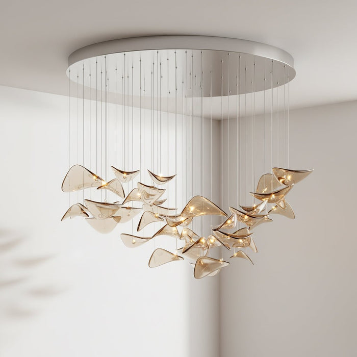 Wave Floating Leaf Chandelier - Simprolos