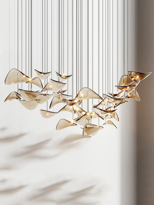 Wave Floating Leaf Chandelier - Simprolos