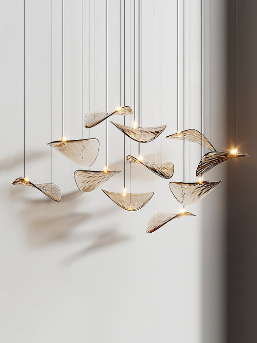 Wave Floating Leaf Chandelier - Simprolos
