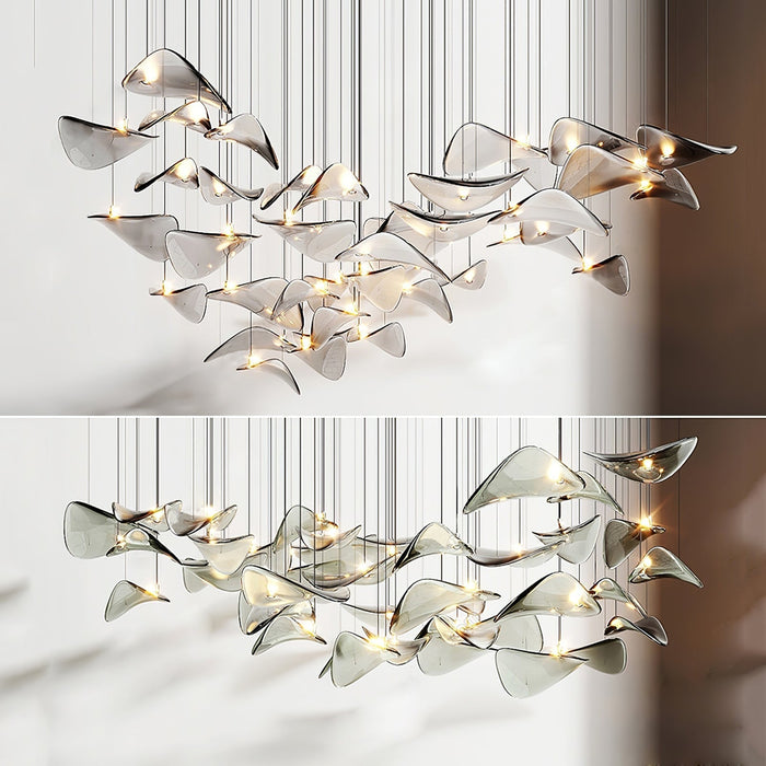 Wave Floating Leaf Chandelier - Simprolos