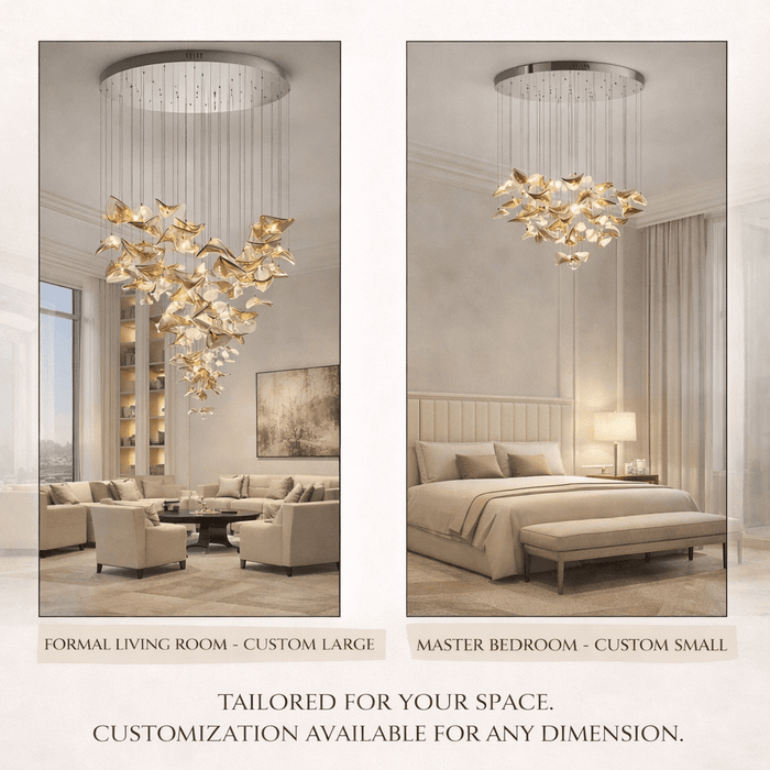 Wave Floating Leaf Chandelier - Simprolos