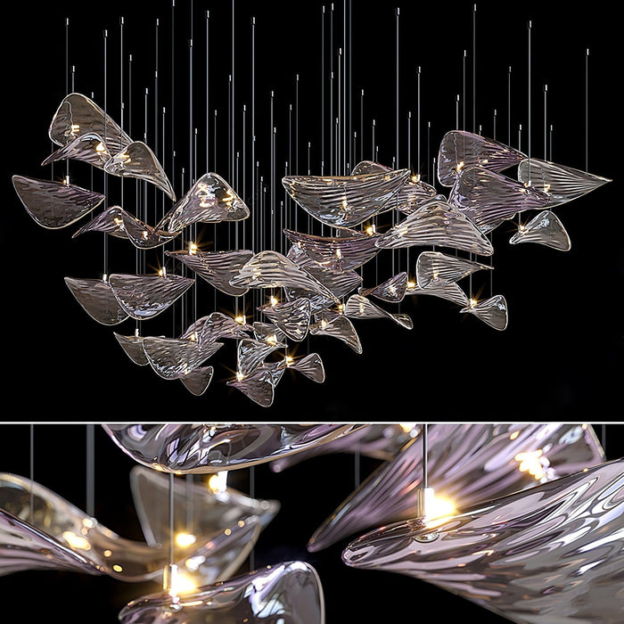 Wave Floating Leaf Chandelier - Simprolos