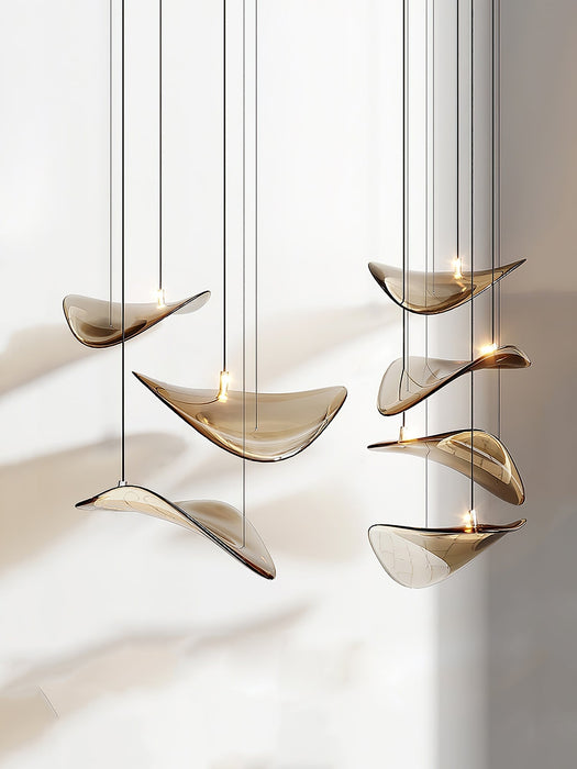 Wave Floating Leaf Chandelier - Simprolos