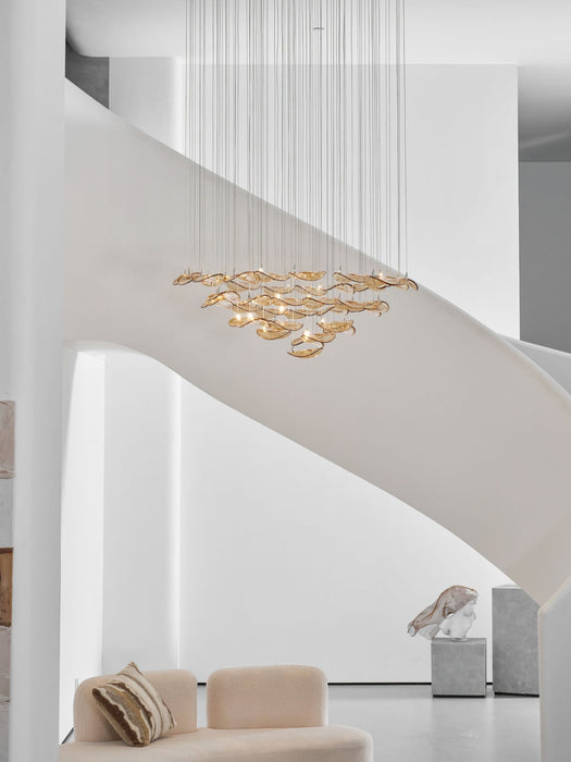 Wave Floating Leaf Chandelier - Simprolos