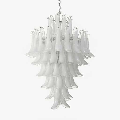 White Cloud Glass Petals Chandelier - Simprolos