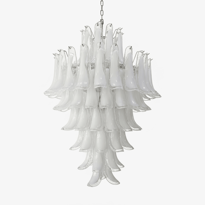 White Cloud Glass Petals Chandelier - Simprolos