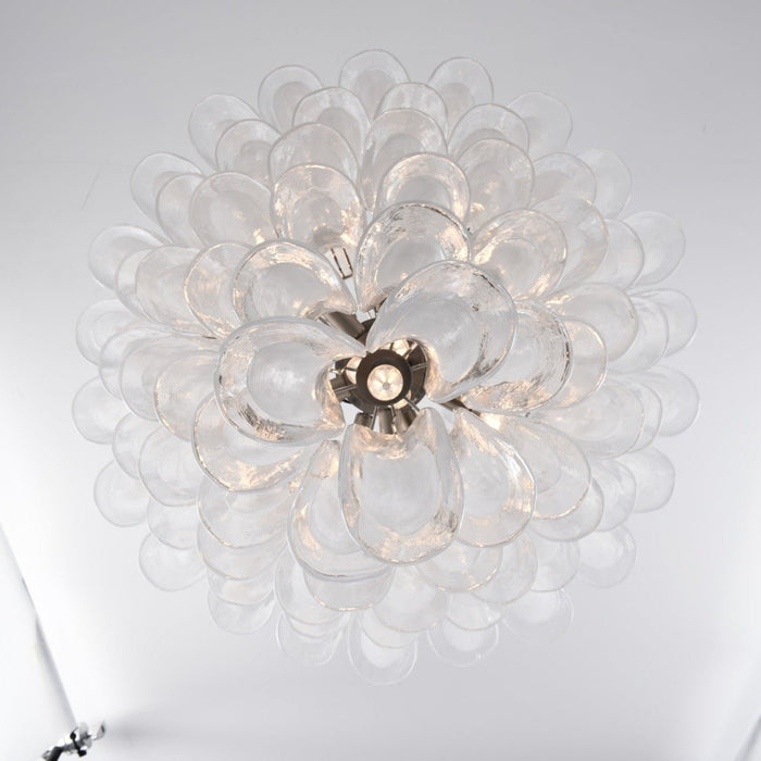 White Cloud Glass Petals Chandelier - Simprolos