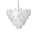 White Glass Disc Chandelier - Simprolos