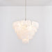 White Glass Disc Chandelier - Simprolos