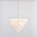 White Glass Disc Chandelier - Simprolos