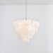 White Glass Disc Chandelier - Simprolos