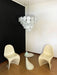 White Glass Disc Chandelier - Simprolos