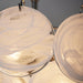 White Glass Disc Chandelier - Simprolos