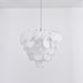 White Glass Disc Chandelier - Simprolos