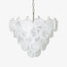 White Glass Disc Chandelier - Simprolos