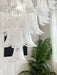 White Glass Petals Chandelier - Simprolos