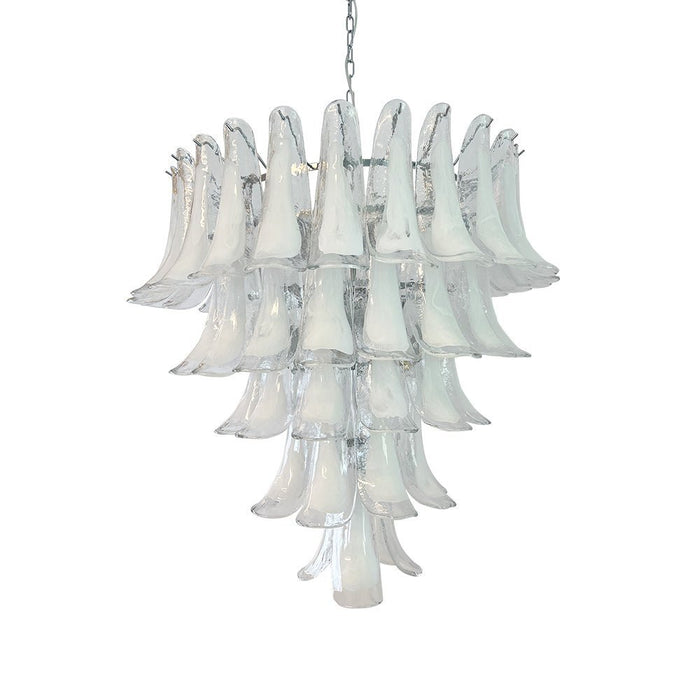 White Glass Petals Chandelier - Simprolos