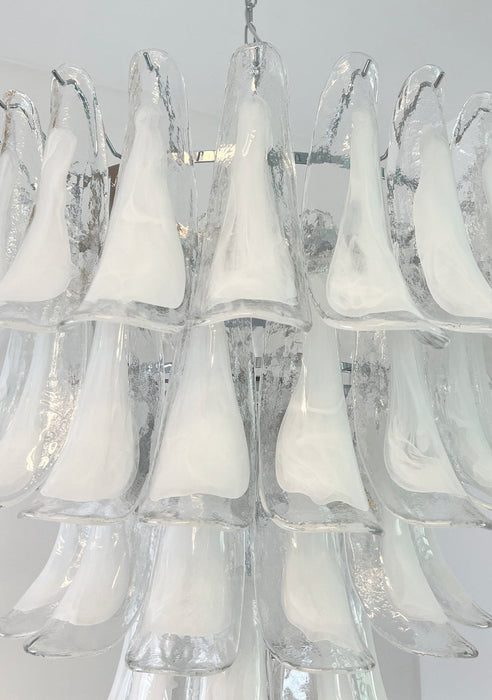 White Glass Petals Chandelier - Simprolos