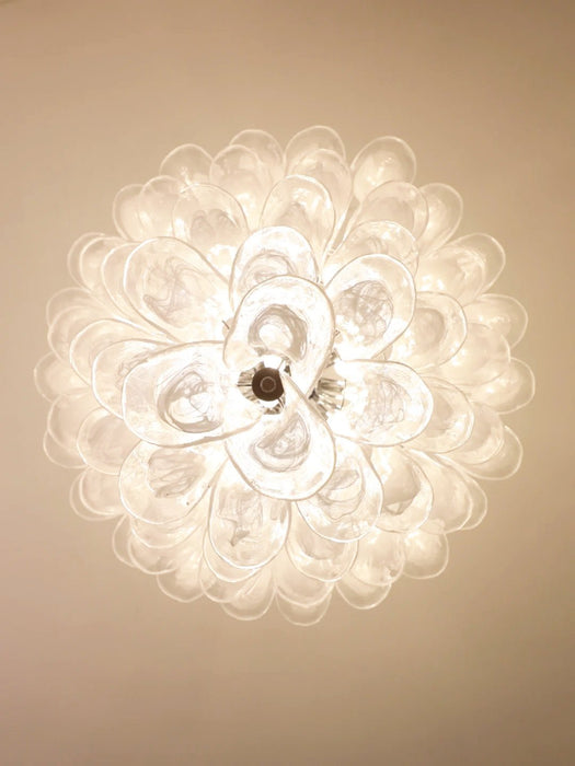 White Glass Petals Chandelier - Simprolos