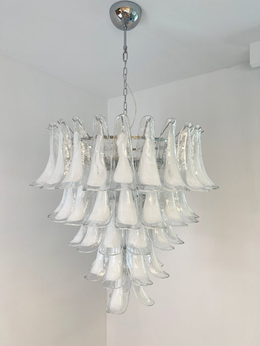 White Glass Petals Chandelier - Simprolos