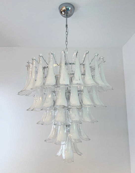 White Glass Petals Chandelier - Simprolos