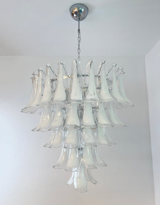 White Glass Petals Chandelier - Simprolos