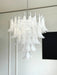 White Glass Petals Chandelier - Simprolos