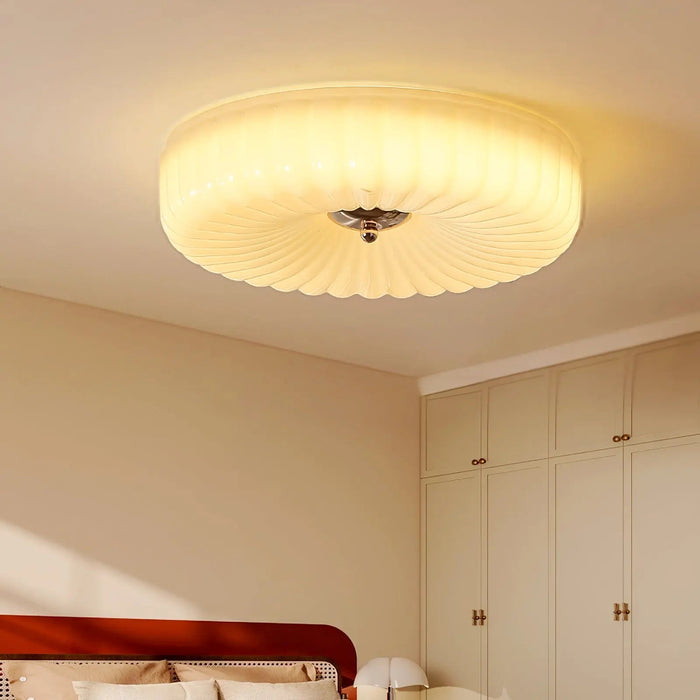 Willa Glass Flush Mount Ceiling Light - Simprolos
