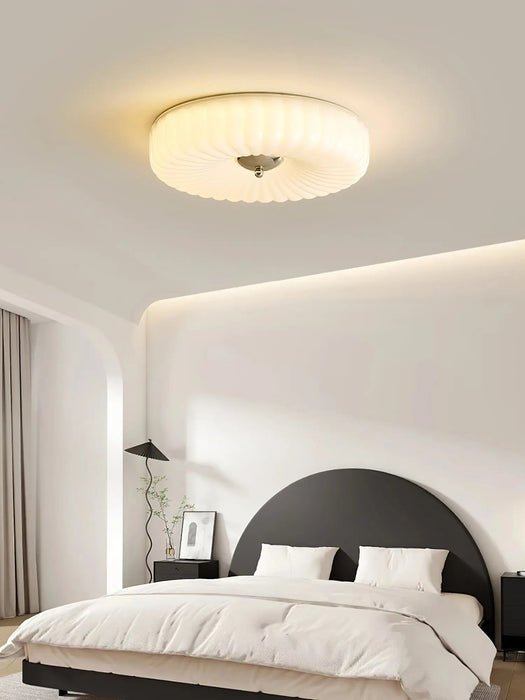 Willa Glass Flush Mount Ceiling Light - Simprolos